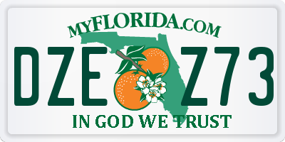FL license plate DZEZ73