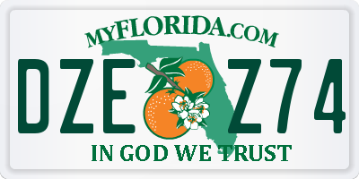 FL license plate DZEZ74