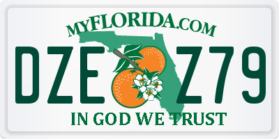 FL license plate DZEZ79