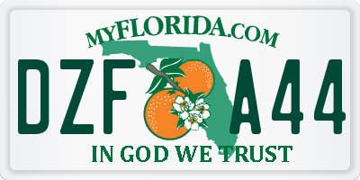 FL license plate DZFA44