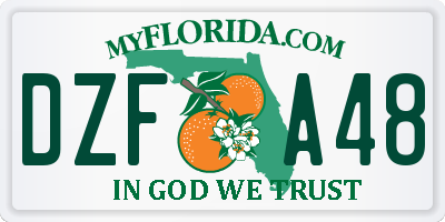 FL license plate DZFA48
