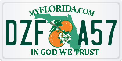 FL license plate DZFA57