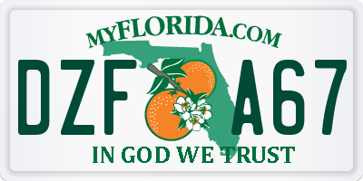 FL license plate DZFA67
