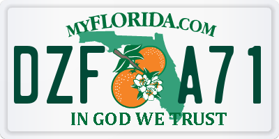 FL license plate DZFA71