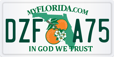 FL license plate DZFA75