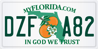 FL license plate DZFA82