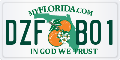 FL license plate DZFB01
