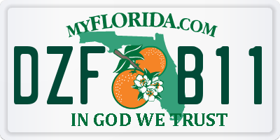 FL license plate DZFB11