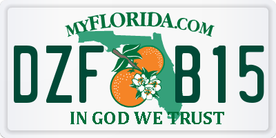 FL license plate DZFB15