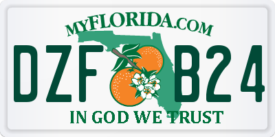 FL license plate DZFB24