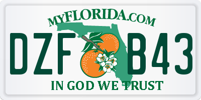 FL license plate DZFB43