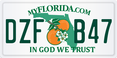 FL license plate DZFB47