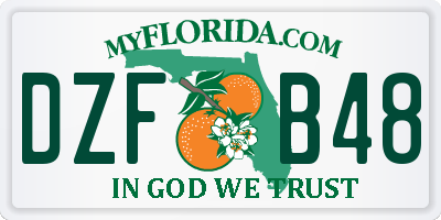 FL license plate DZFB48