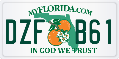FL license plate DZFB61
