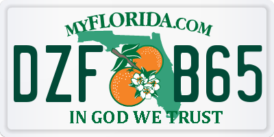 FL license plate DZFB65