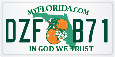 FL license plate DZFB71