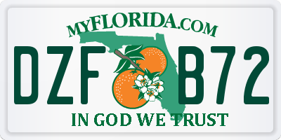 FL license plate DZFB72