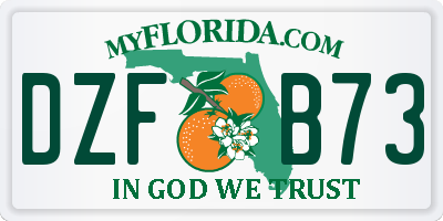 FL license plate DZFB73