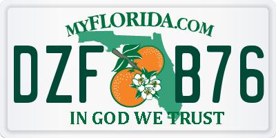 FL license plate DZFB76