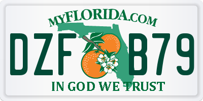 FL license plate DZFB79