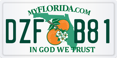 FL license plate DZFB81