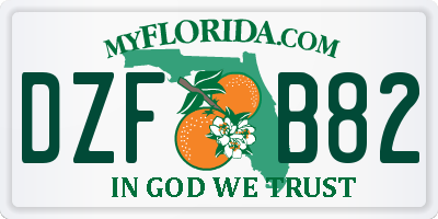 FL license plate DZFB82