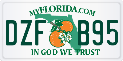 FL license plate DZFB95