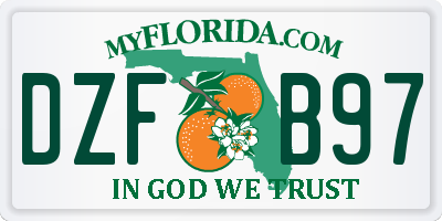 FL license plate DZFB97