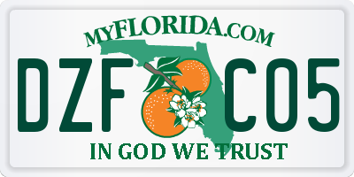 FL license plate DZFC05