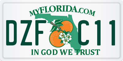 FL license plate DZFC11
