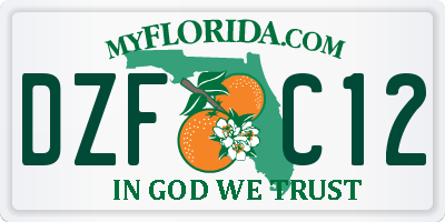 FL license plate DZFC12
