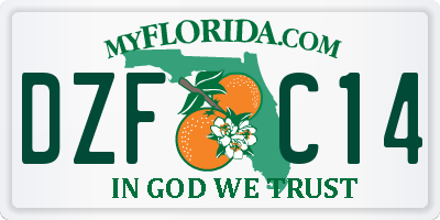 FL license plate DZFC14