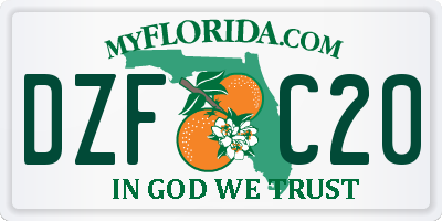 FL license plate DZFC20
