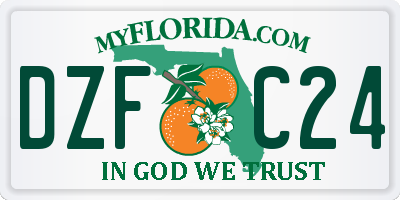 FL license plate DZFC24