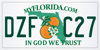FL license plate DZFC27
