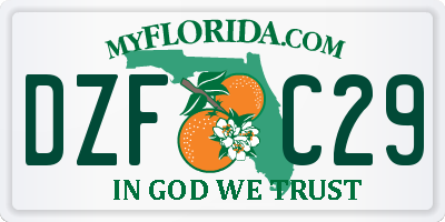 FL license plate DZFC29