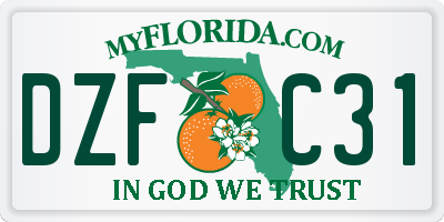 FL license plate DZFC31