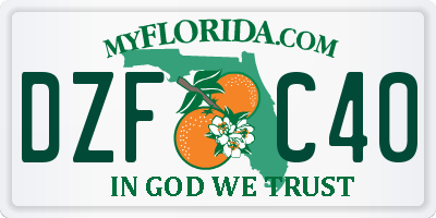FL license plate DZFC40