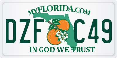 FL license plate DZFC49