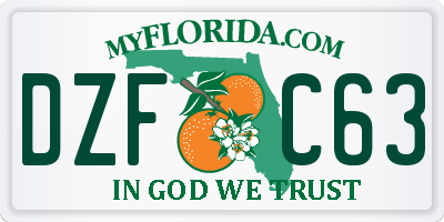 FL license plate DZFC63