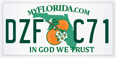 FL license plate DZFC71