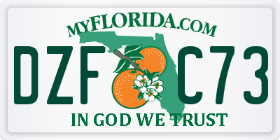 FL license plate DZFC73