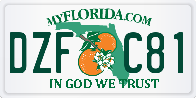 FL license plate DZFC81