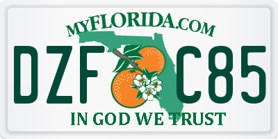 FL license plate DZFC85