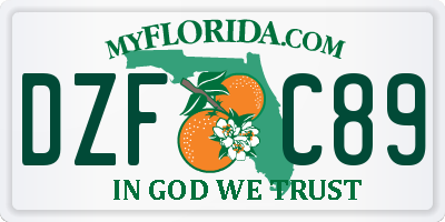 FL license plate DZFC89