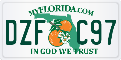 FL license plate DZFC97