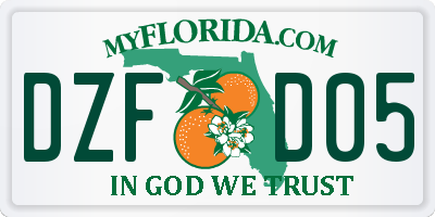 FL license plate DZFD05