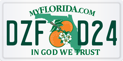 FL license plate DZFD24