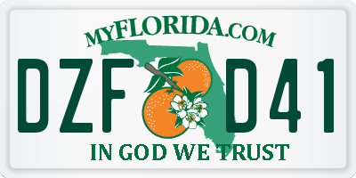 FL license plate DZFD41