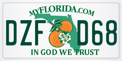 FL license plate DZFD68